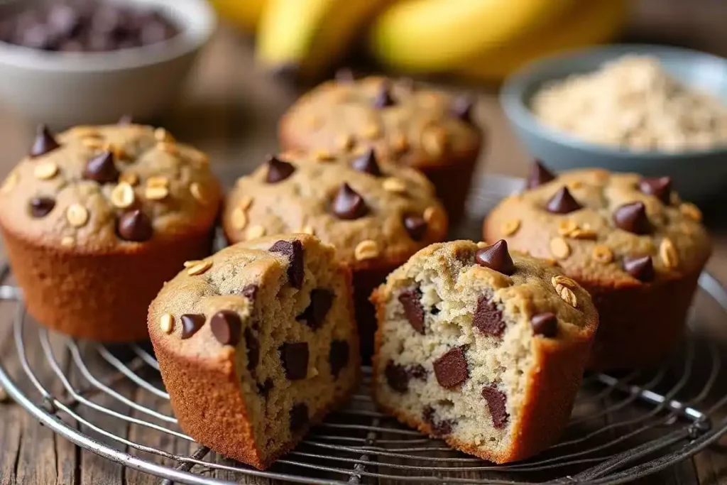 Banana Chocolate Chip Oat Muffins

Elevate your muffin game by incorporating oats for added texture and nutritional value. These Banana Chocolate Chip Oat Muffins are hearty and satisfying, making them an excellent choice for breakfast or a filling snack.