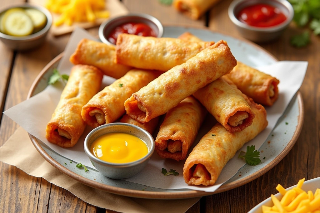 Cheeseburger Egg Rolls