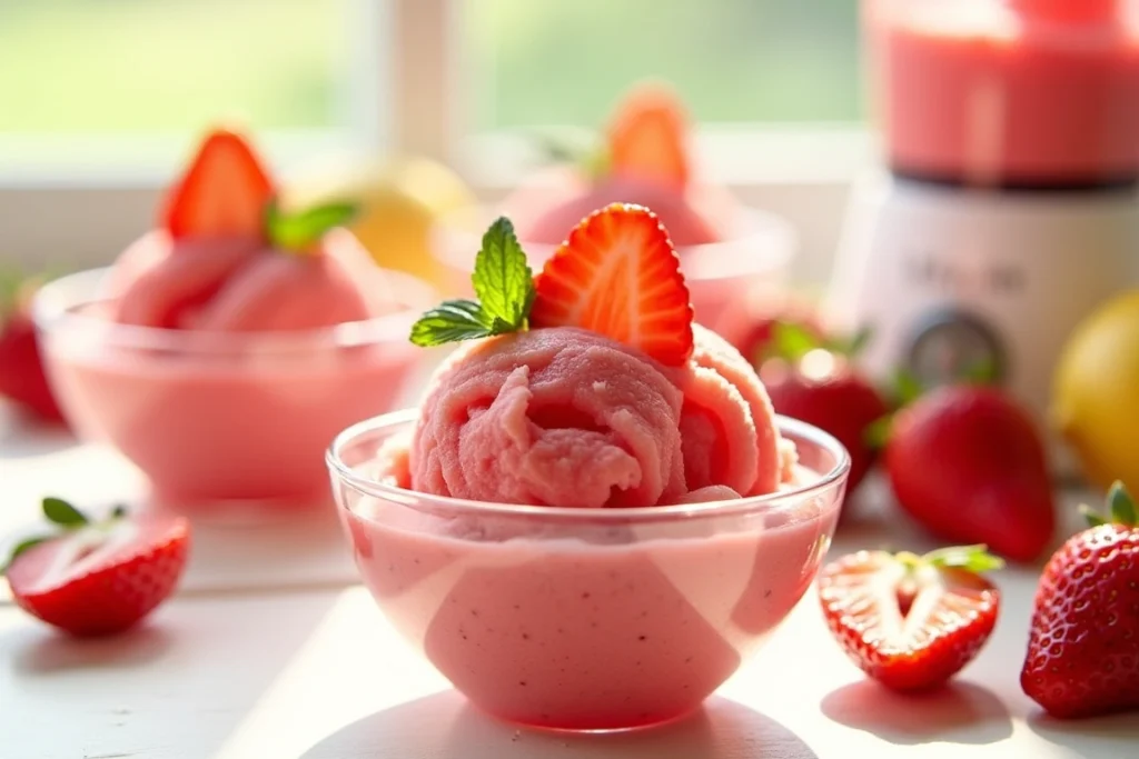 Refreshing Strawberry Sorbet