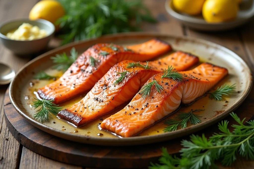 Baked Salmon with Herb Butter