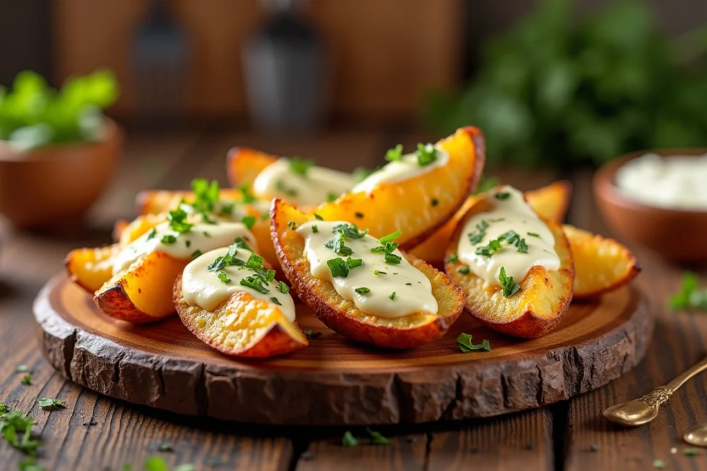 Cheesy Baked Potato Wedges