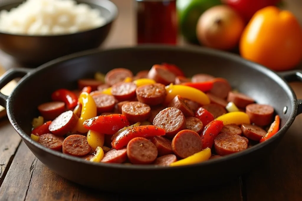 Classic Kielbasa and Peppers Stir-Fry