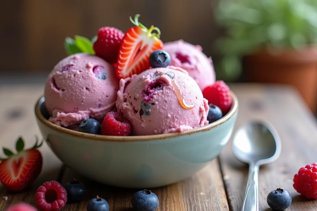 Vanilla Berry Protein Ice Cream