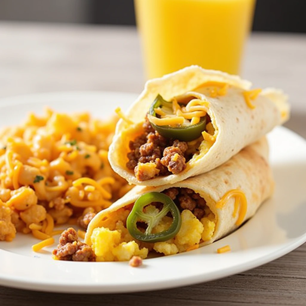 Spicy Chorizo Breakfast Burrito