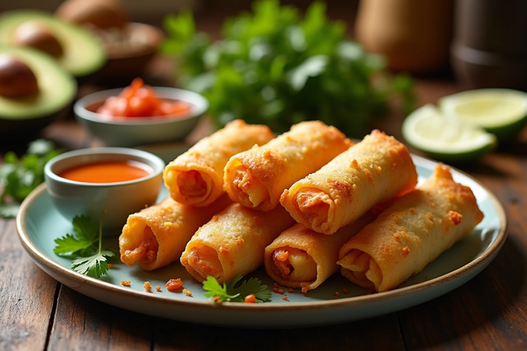 Shrimp and Avocado Egg Rolls