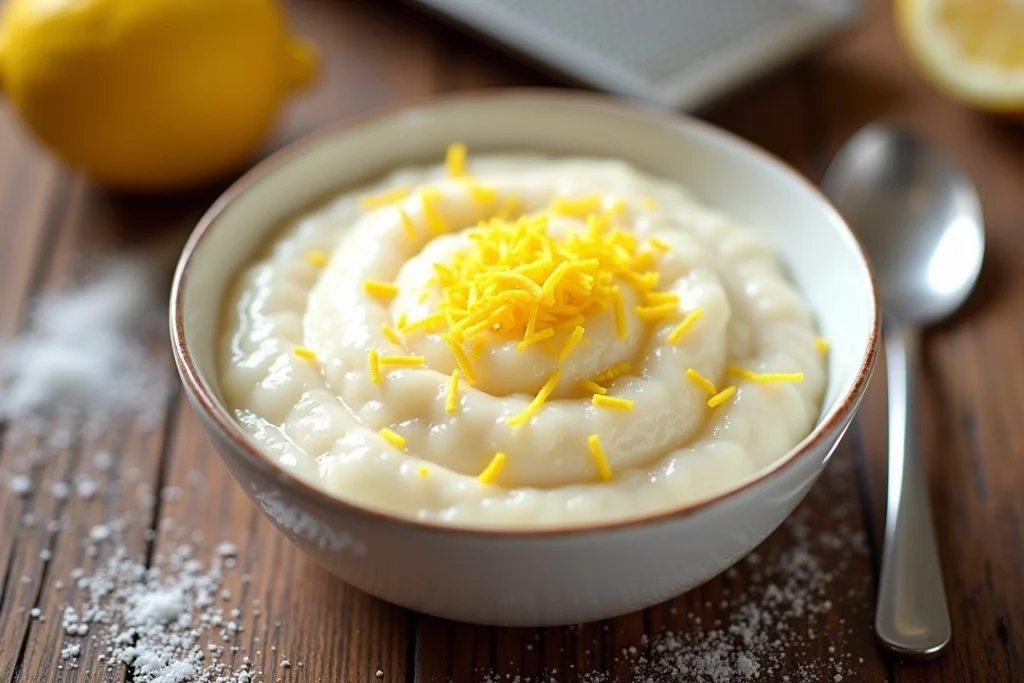 Lemon Zest Rice Pudding