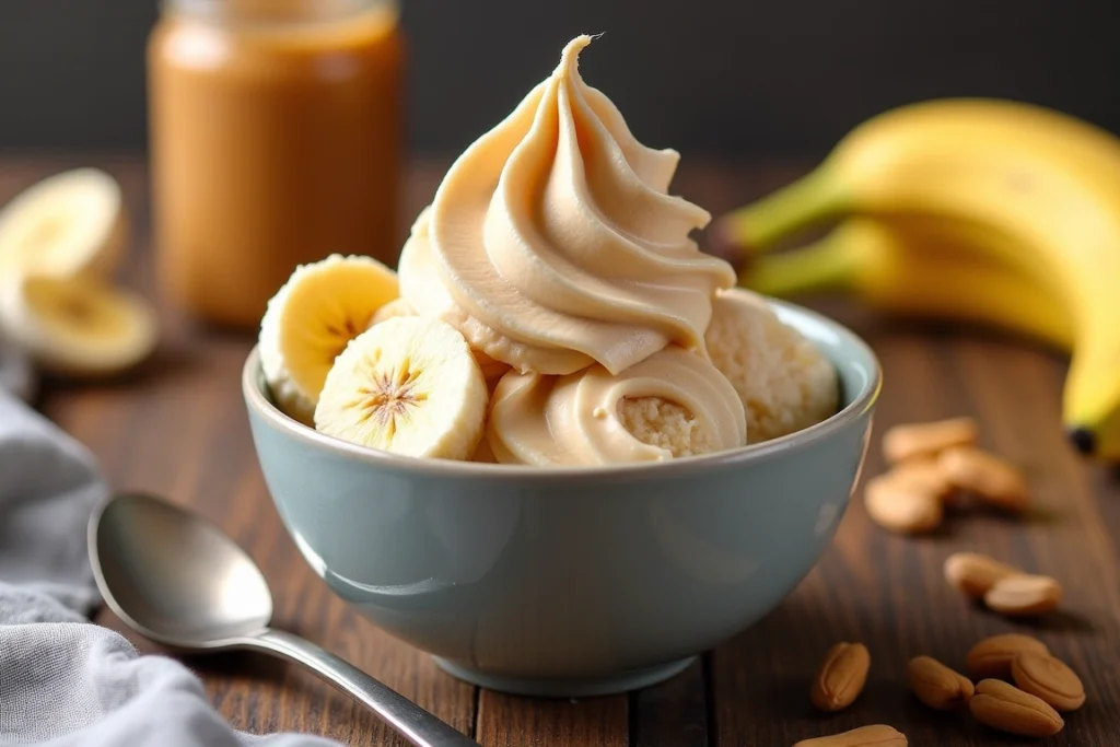 Peanut Butter Banana Protein Ice Cream