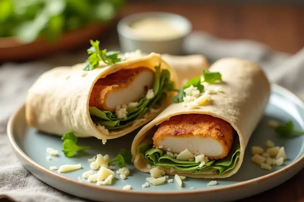 Chicken Cutlet Caesar Wrap