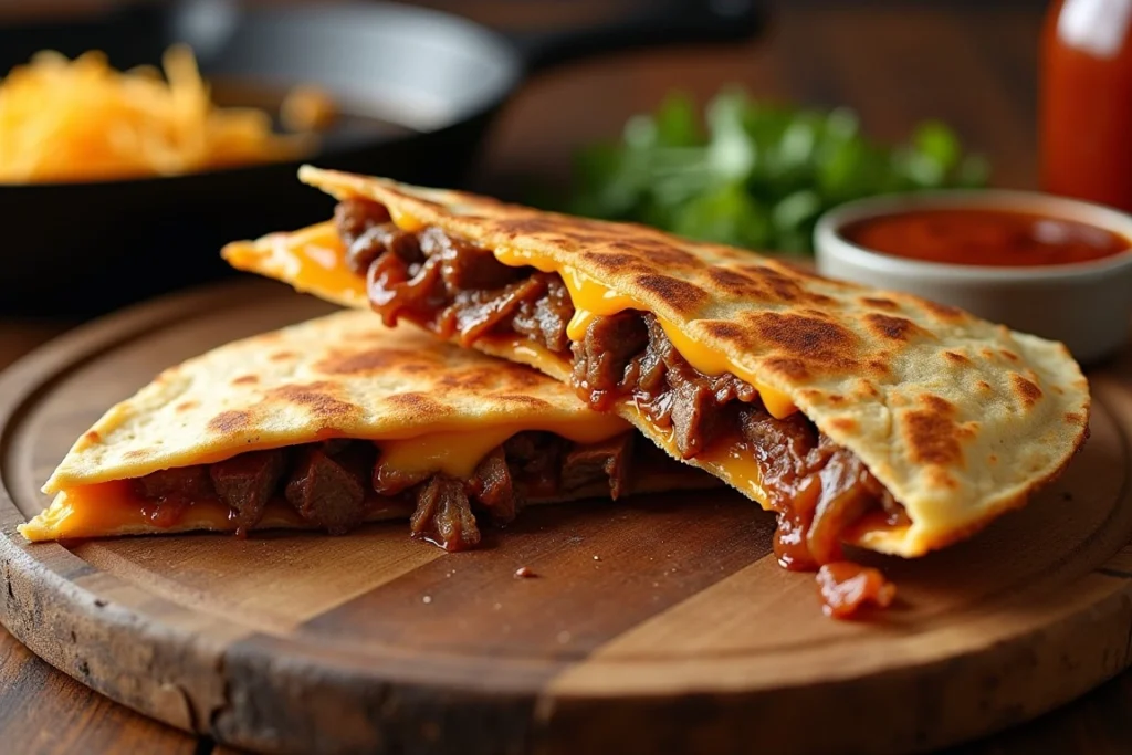 BBQ Philly Cheesesteak Quesadilla