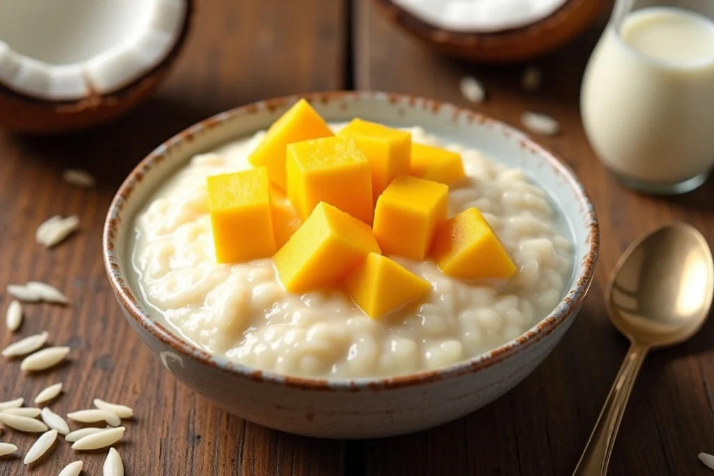 Coconut Mango Rice Pudding