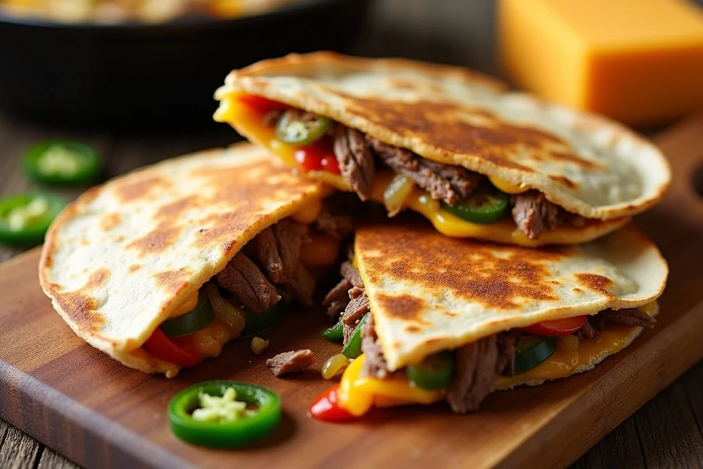 Spicy Jalapeño Philly Cheesesteak Quesadilla