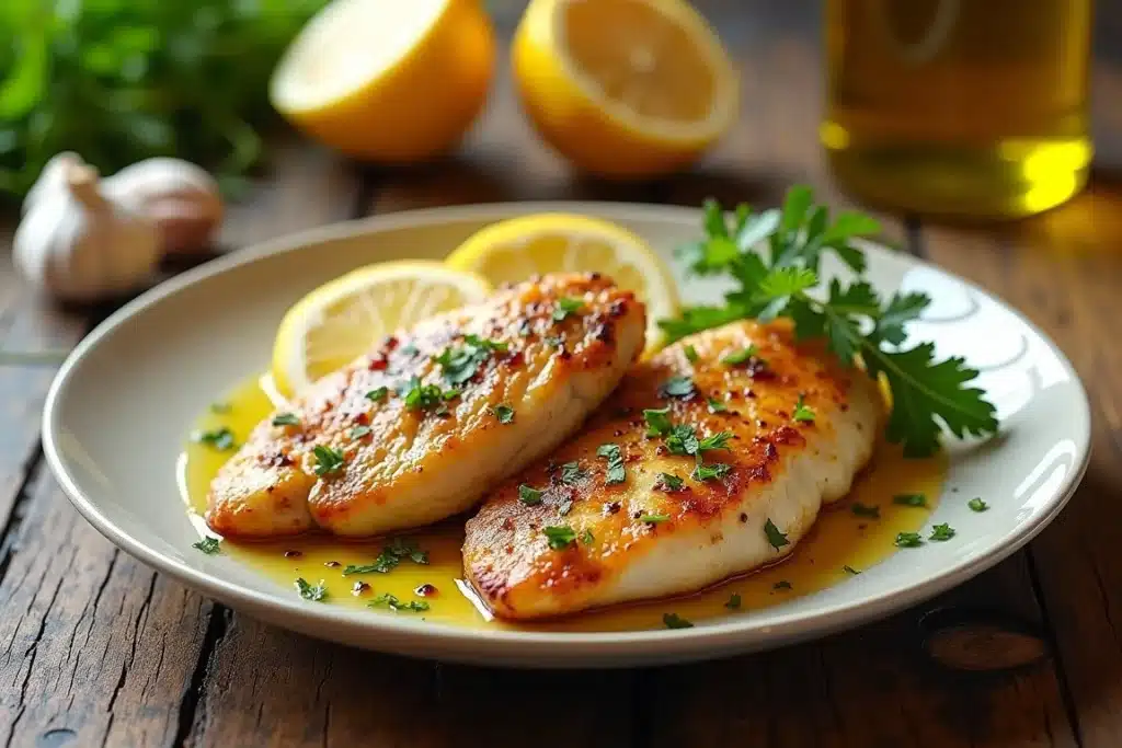 Lemon Garlic Chicken Cutlets