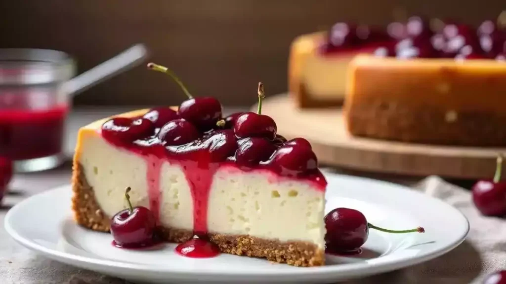 Assorted cherry cheesecake desserts