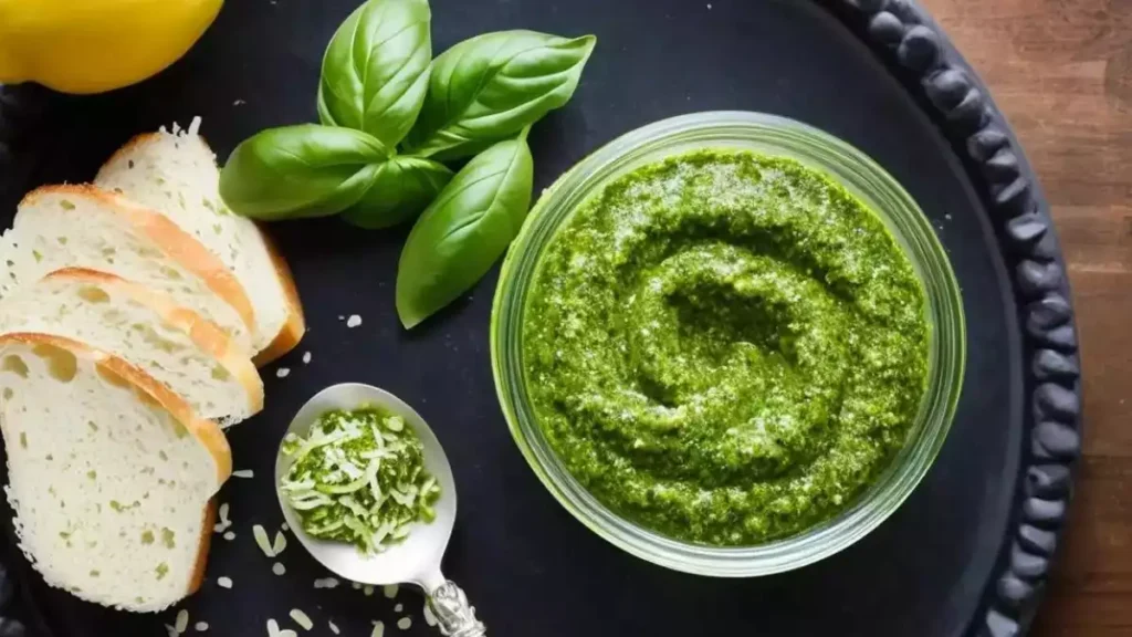 Easy walnut pesto recipe made with fresh basil, toasted walnuts, garlic, Parmesan cheese, and olive oil for a quick and flavorful sauce