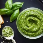 Easy walnut pesto recipe made with fresh basil, toasted walnuts, garlic, Parmesan cheese, and olive oil for a quick and flavorful sauce