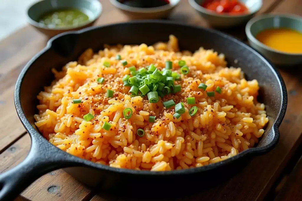 Golden, crispy rice recipe served in a bowl, ready to enjoy