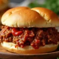 Assorted sloppy joe variations, including classic, healthy, and tangy versions, served on buns with side dishes like fries and salad