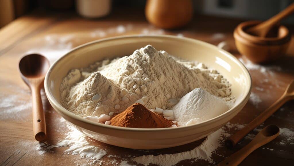 Snickerdoodle Cookie Bars: The Ultimate Recipe for Soft & Chewy Bars 5 Mixing dry ingredients flour cream of tartar baking soda salt cinnamon in a separate bowl